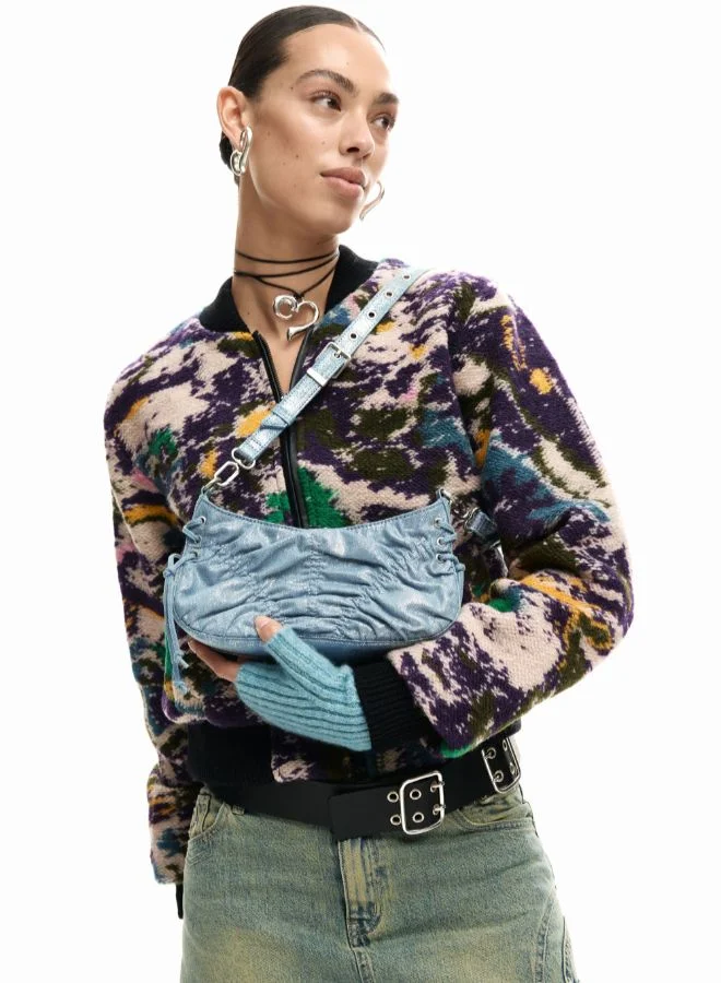 DESIGUAL Blue Small gathered denim bag for Women | Best Price UAE